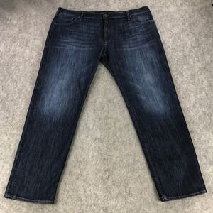 Mavi Jeans Men 46x34 Blue Relaxed Straight Matt Dark Wash Mid Rise Stretch Denim